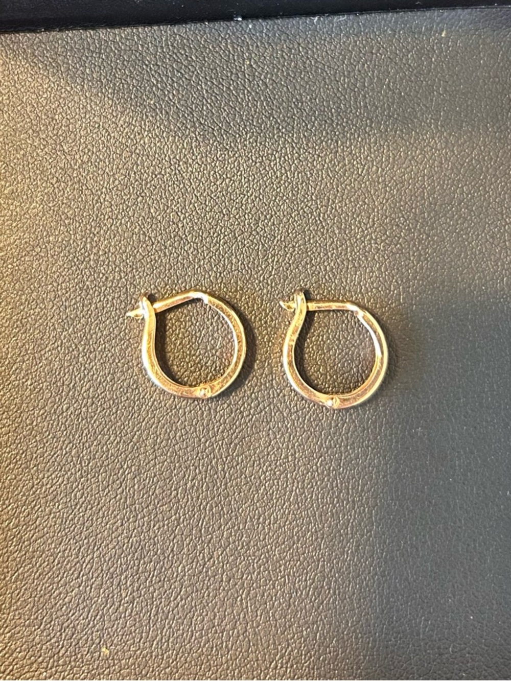 10k Textured Rose Gold Huggie Hoops - Women Jewelry - Picture 4 of 6